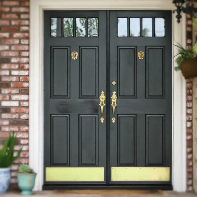 Brass material for doors